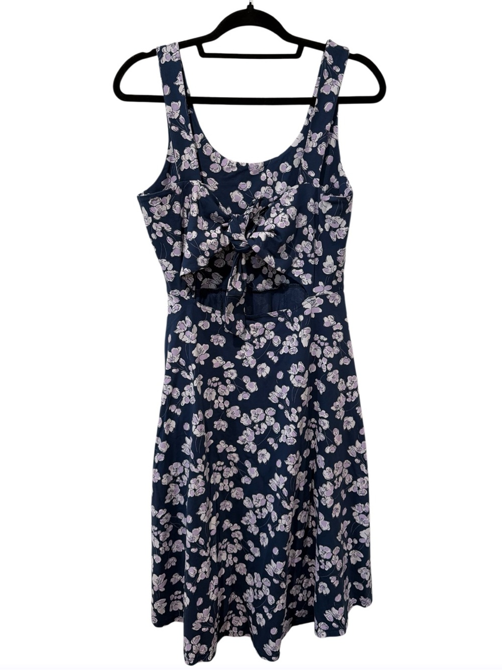 Pact Navy Dress with Lavender Floral Print - Picture 7 of 7